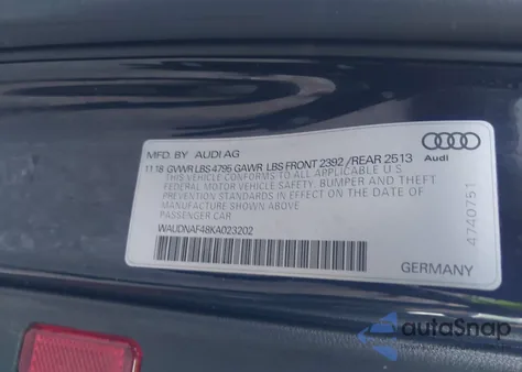 2019 Audi A4 45 Premium from USA, damaged, VIN WAUDNAF48KA023202